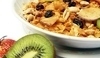 Ovesné cereálie s kiwi a jahodou