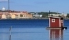 Zahradní domek plující po vodě 