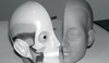 Rozpůlený model hlavy 